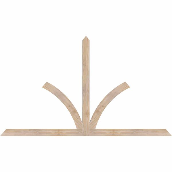 Ekena Millwork Richland Smooth Timber Gable Bracket, Douglas Fir, 84"W x 49"H x 1 1/2"D x 3 1/2"F, 14/12 Pitch GBW084X49X0204RIC00SDF - main